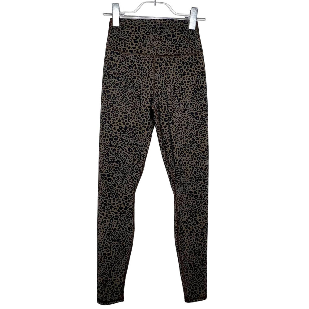 ALO Yoga Leopard Print Leggings - Brown and Black - Picture 2 of 12